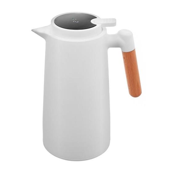 Imagem de Garrafa Térmica Lyor Com Termômetro Tap Branca 1l