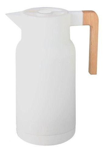 Imagem de Garrafa Termica Original Wood Fashion Branca 1 Lt Termopro