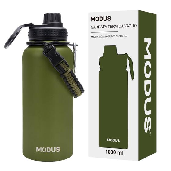 Garrafa Térmica Parede Dupla Aço Inox 1L Café Suco Água Academia Passeio Caminhada