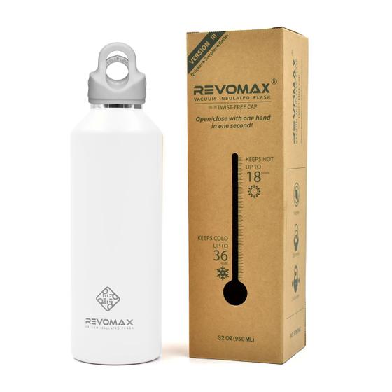 Imagem de Garrafa Térmica Parede Dupla Revomax 950 ml Original Aço Inox Tampa a Vácuo Café Suco Água Academia Passeio Caminhada