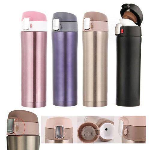 Garrafa Térmica Portátil 500ml Aço Inox Viagem Água Menor preço em Garrafa Térmica Portátil 500ml Aço Inox Viagem Água