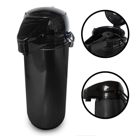 Garrafa Térmica Preta 1,9 Litros Mantenha Bebidas Quentes Menor preço em Garrafa Térmica Preta 1,9 Litros Mantenha Bebidas Quentes