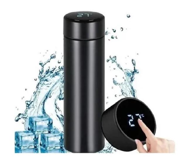 Garrafa Térmica Sensor Termômetro Temperatura Tampa Led Digital Display Aço Inoxidável 500ml Menor preço em Garrafa Térmica Sensor Termômetro Temperatura Tampa Led Digital Display Aço Inoxidável 500ml