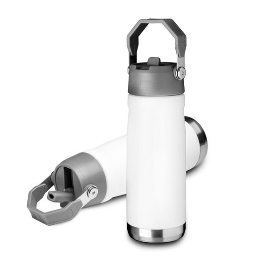 Imagem de Garrafa Térmica Squeeze 650ml Aço Inox Parede Dupla C/ Alça