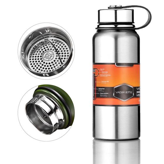 Garrafa Térmica Squeeze Academia Quente Frio Inox 1.1 Litros Top - HOME GOODS
