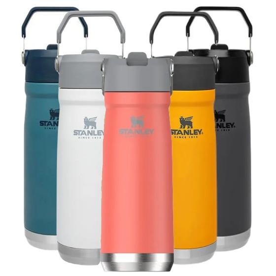 Garrafa Térmica Stanley Água Gelada Canudo Flip Straw 651ml - Garrafa ...