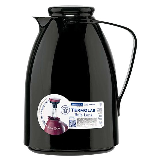Garrafa térmica termolar bule luna 1l preto