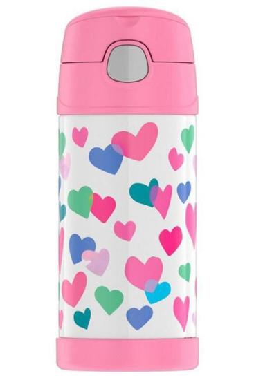 Imagem de Garrafa Termica Thermos 355 Ml Rosa Com Coração