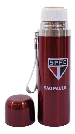 Imagem de Garrafa Térmica Time São Paulo Spfc 500 Ml Produto Oficial