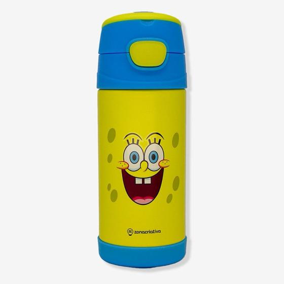 Imagem de Garrafa Top Handle Bob Esponja com canudo