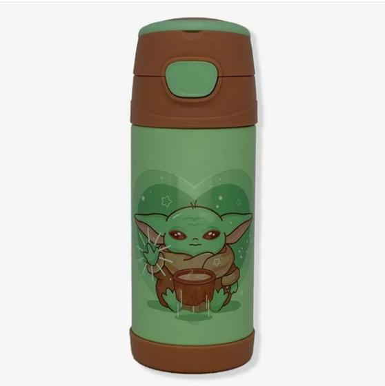 Imagem de Garrafa top handle infantil 350ml baby yoda