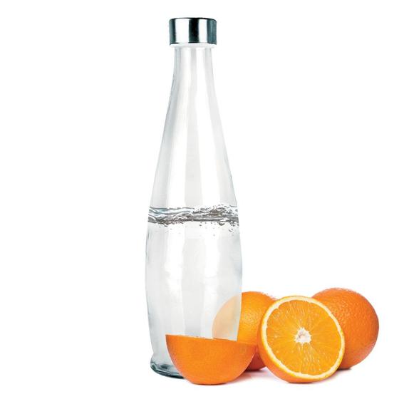 Imagem de Garrafa Transparente com Tampa Inox Acqua 1Litro Linha Vidro - Tuut