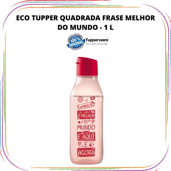 Imagem de Garrafa Tupperware Eco Tupper Quadrada 1 L