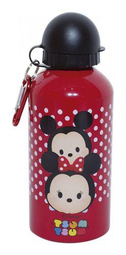 Imagem de Garrafa Vermelha Alumínio Mickey &amp Minnie Tsumtsum 500 Ml