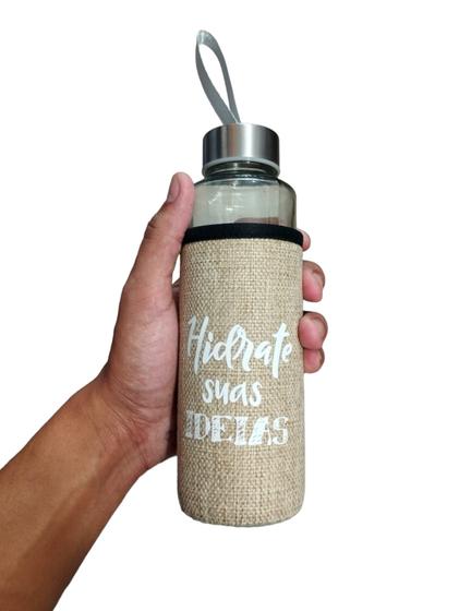 Garrafa Vidro Fashion Com Capa Protetor Neoprene Alça 400ml Menor preço em Garrafa Vidro Fashion Com Capa Protetor Neoprene Alça 400ml
