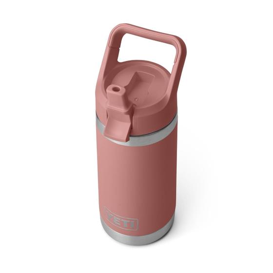 Imagem de Garrafa YETI Rambler Jr. 350ml para Crianças - Tampa de Palha Rosa Arenito