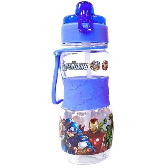Imagem de Garrafinha De Agua Avengers suco Infantil com Canudo Disney 