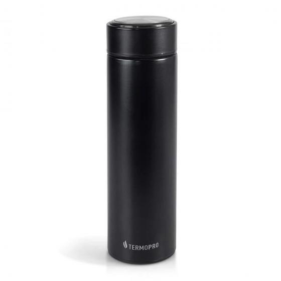 Garrafinha De Água Squeeze Térmica Pequena Inox 500 Ml Preto Termopro Imagem de Garrafinha De Água Squeeze Térmica Pequena Inox 500 Ml Preto Termopro