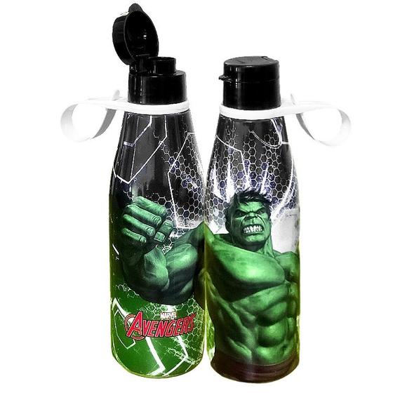 Imagem de Garrafinha de Hidratação do Hulk 530ml Abre Fácil Kit 2 Unidades