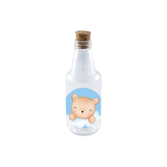 Imagem de Garrafinha de Plastico 50ml com Tampa Rolha - Festa Bichinhos Baby - 10 Unidades -