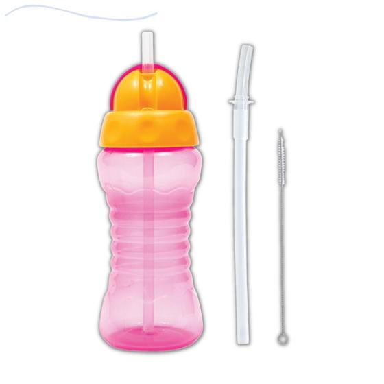 Imagem de Garrafinha fresh buba infantil 300 ml com canudo retrátil silicone extra