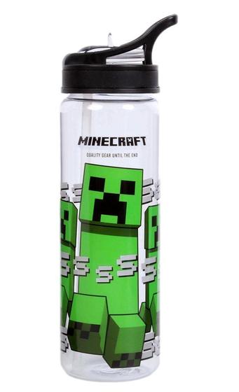 Imagem de Garrafinha Infantil Canudo 670Ml Jogo Minecraft Xbox