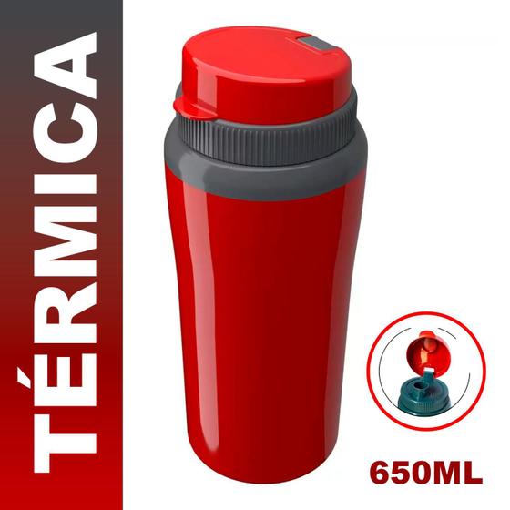 Imagem de Garrafinha Termica 650ml Gelado Corrida água até 6h maravilhosa com 650ml