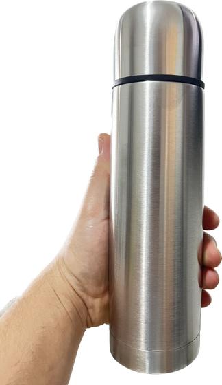 Imagem de Garrafinha Termica Inox Parede Dupla 500ml Aço Inoxídável Com Tampa Quente e Frio