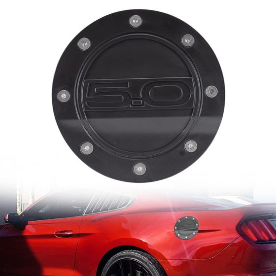 Imagem de Gas Cap Ford Mustang Preto Capa Tampa do Combustível GT 5.0