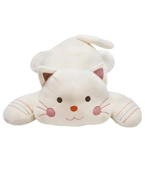 Imagem de Gato Creme Deitado 28cm - Pelúcia