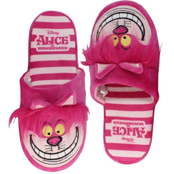 Imagem de Gato Risonho Pantufa Chinelo De Quarto Adulto Rosa Oficial Disney Alice No País Das Maravilhas - Zon