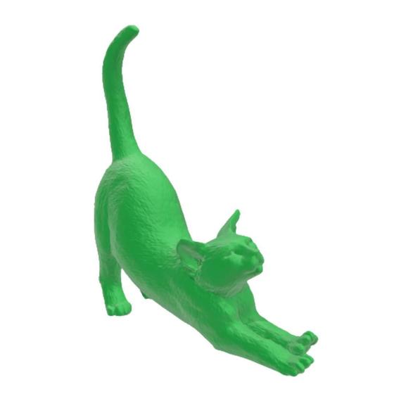 Imagem de Gato Se Espreguiçando Pet Decoração 3D ul