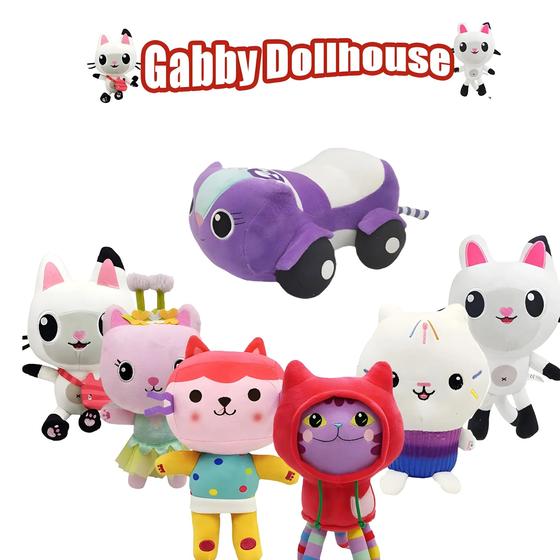 Imagem de Gato Sorridente de Pelúcia - Brinquedo Gabby's Dollhouse - Presente Infantil