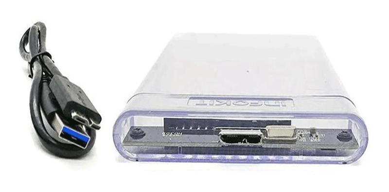 Imagem de Gaveta Case Hd Externo Transparente Sata 2.5 Usb 3.0 6Gbps