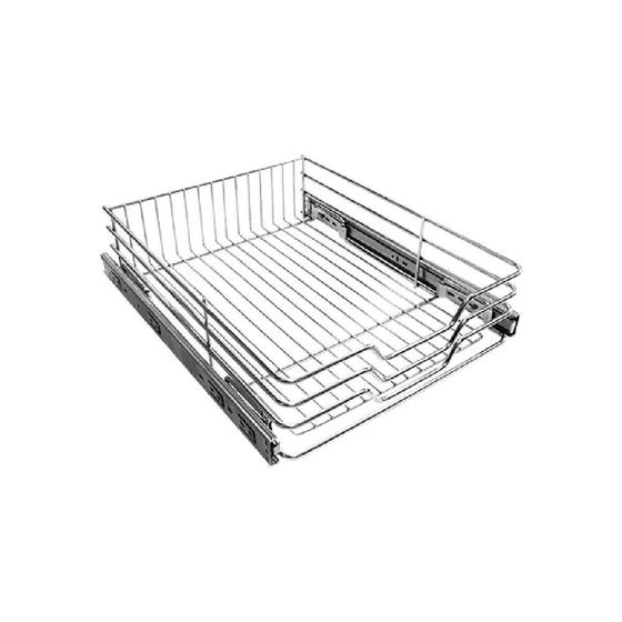 Imagem de Gaveta Fruteira Aramada 8352 Deslizante 370x110x450mm Cromada Jomer