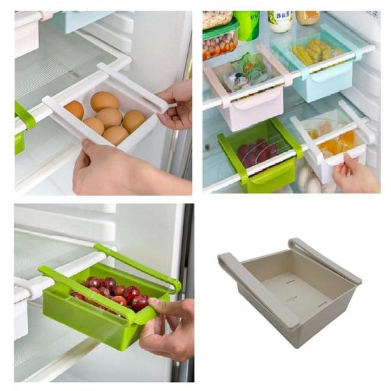 Imagem de Gaveta para geladeira organizador de alimentos ovos verduras frios 