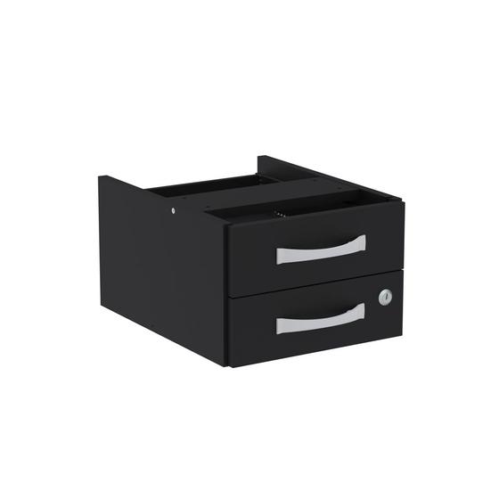 Imagem de Gaveteiro Aéreo Com 02 Gavetas Maxxi Pandin Preto