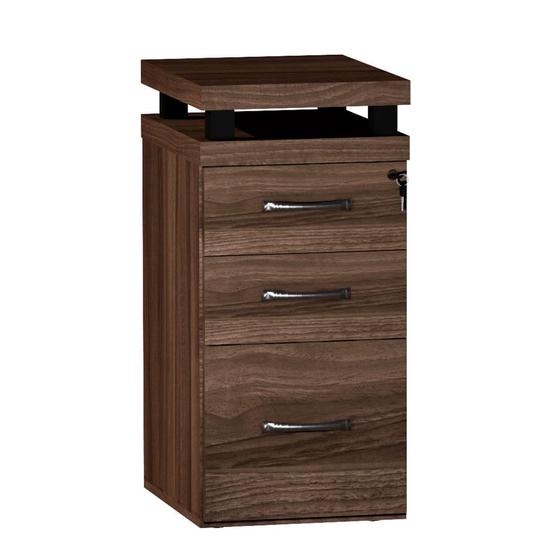Imagem de Gaveteiro Alto Com 03 Gavetas PE40 Pandin Walnut