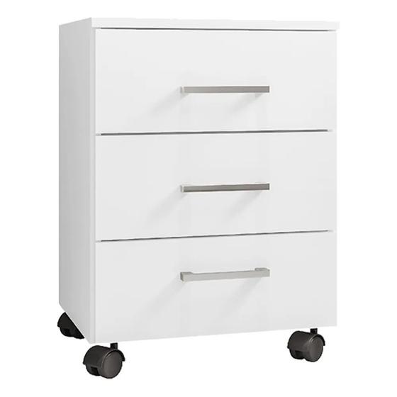 Gaveteiro Corina Flex 3 Gavetas para Escritório Home Office Branco - Gran Belo Menor preço em Gaveteiro Corina Flex 3 Gavetas para Escritório Home Office Branco - Gran Belo