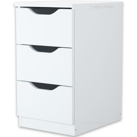 Imagem de Gaveteiro Multiuso Com 3 Gavetas Branco