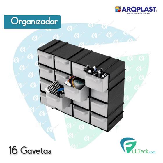 Imagem de Gaveteiro Plástico Organizador Multiuso Caixa 16 Gavetas