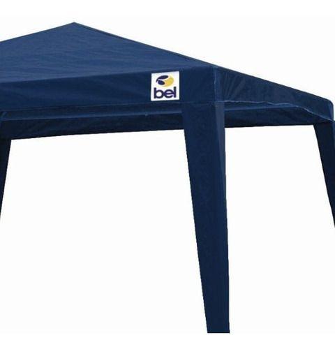 Imagem de Gazebo Tenda Montável Eventos Praia Piscina 3x3M Polietileno Azul