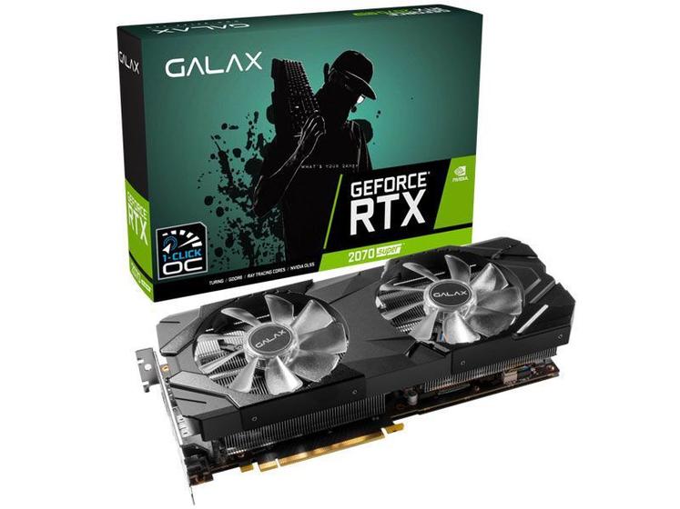 Imagem de Geforce Galax RTX  Entusiasta  Nvidia 27ISL6MDU9EX  RTX 2070 Super  8GB GDDR6 256BIT 14GBPS  HMDI DP