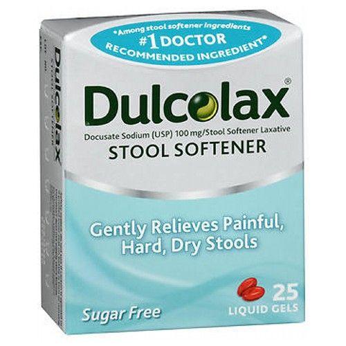 Imagem de Géis líquidos de amaciante de fezes Dulcolax para aliviar a constipação 25 ct da Dulcolax (pacote com 4)