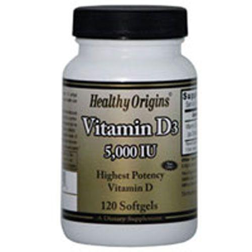 Imagem de Géis macios de vitamina D3 120 da Healthy Origins (pacote com 6)