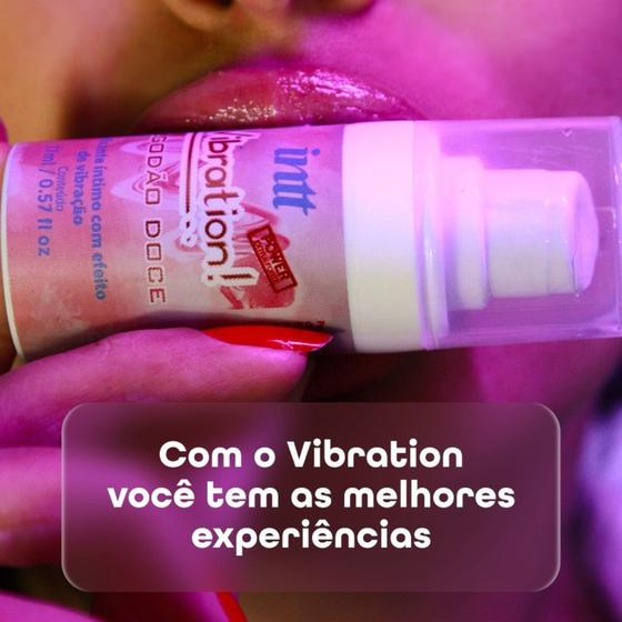 Imagem de Gel Beijável Vibration Extra Forte Algodão Doce Intt - 17ml