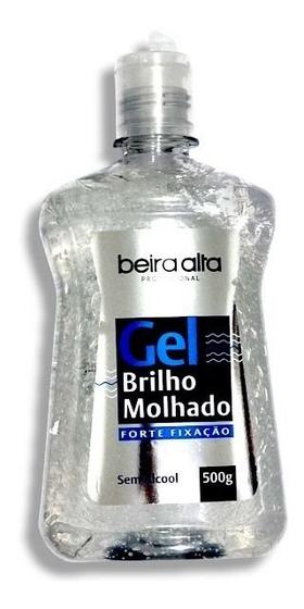 Imagem de Gel Brilho Molhado Forte Fixação Beira Alta Sem Álcool 500g