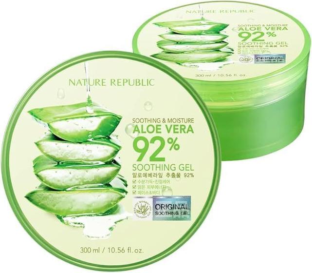 Imagem de Gel Calmante e Hidratante de Aloe Vera Nature Republic - 92% Aloe Vera - 310ml