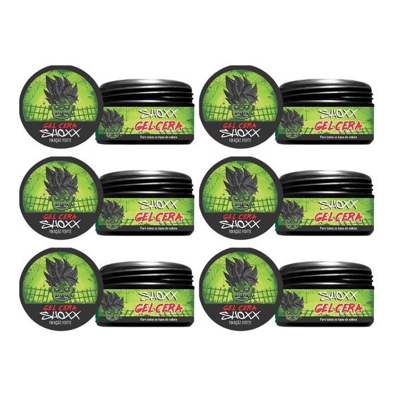 Imagem de Gel Cera Fixador Shoxx 240G - Kit Com 6Un