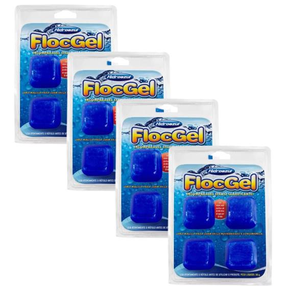 Imagem de Gel Clarificante Hidroazul Para Piscina 16 Pastilhas 90g